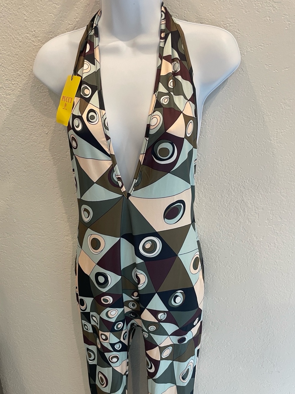 Green Pucci jumpsuit halter style